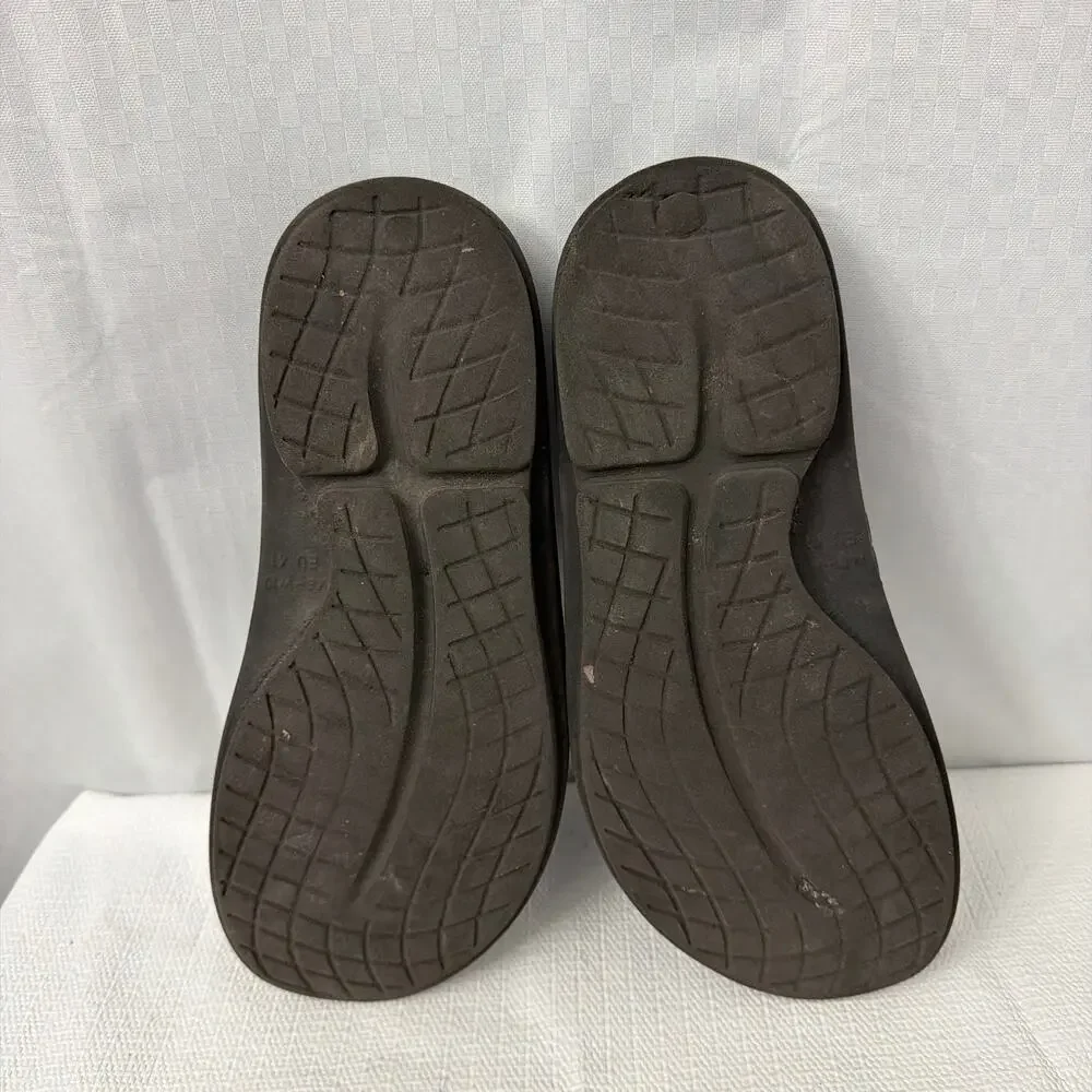 OOFOS OOahh Slides Mens Size 8 Black Recovery Slip On Sandals Comfort
